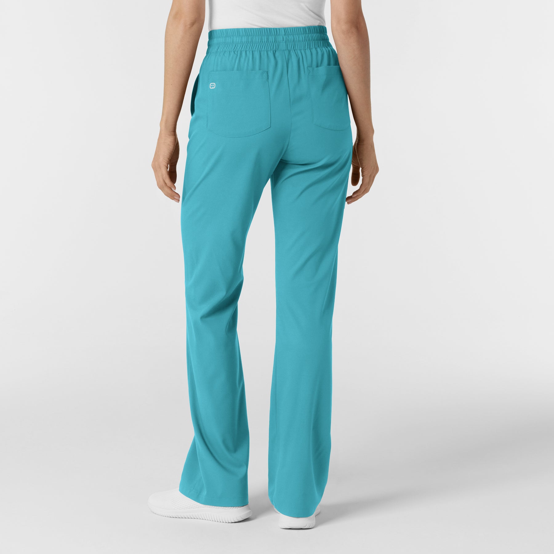 Boundless Women's Bootcut Scrub Pant Teal back view