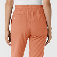 Boundless Women's Bootcut Scrub Pant Terracotta back detail