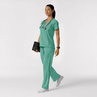 Boundless Women's Bootcut Scrub Pant Turquoise full scrub set
