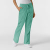 Boundless Women's Bootcut Scrub Pant Turquoise side view