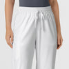 Boundless Women's Bootcut Scrub Pant White front detail