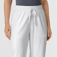Boundless Women's Bootcut Scrub Pant White front detail
