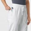 Boundless Women's Bootcut Scrub Pant White side detail 1