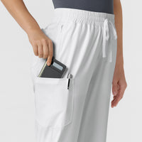 Boundless Women's Bootcut Scrub Pant White side detail 2