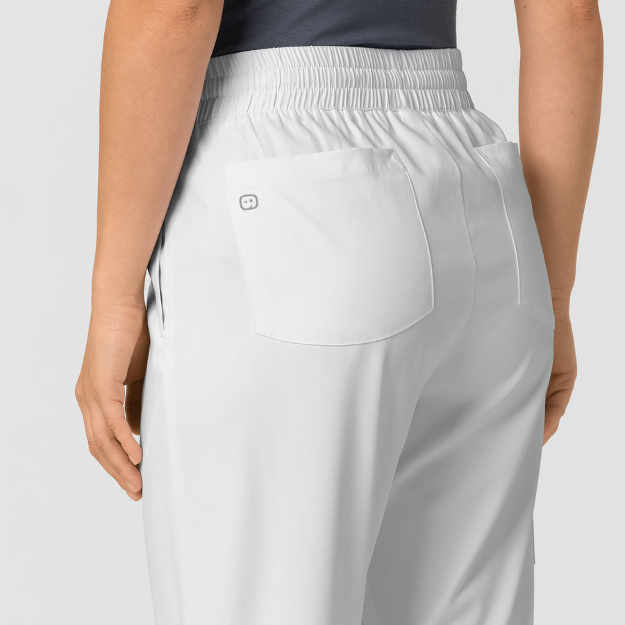 Boundless Women's Bootcut Scrub Pant White back detail
