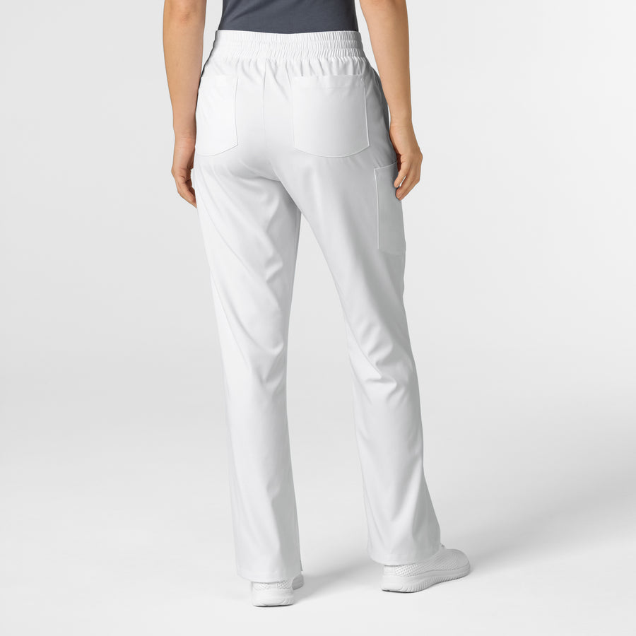 Boundless Women's Bootcut Scrub Pant White back view
