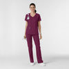 Boundless Women's Bootcut Scrub Pant Wine full scrub set