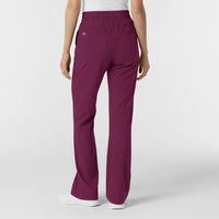 Boundless Women's Bootcut Scrub Pant Wine back view