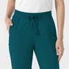 RENEW Women’s High Waist Tapered Scrub Pant Caribbean hemline detail