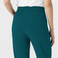 RENEW Women’s High Waist Tapered Scrub Pant Caribbean back detail