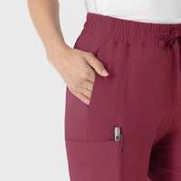 RENEW Women’s High Waist Tapered Scrub Pant Carnation front detail