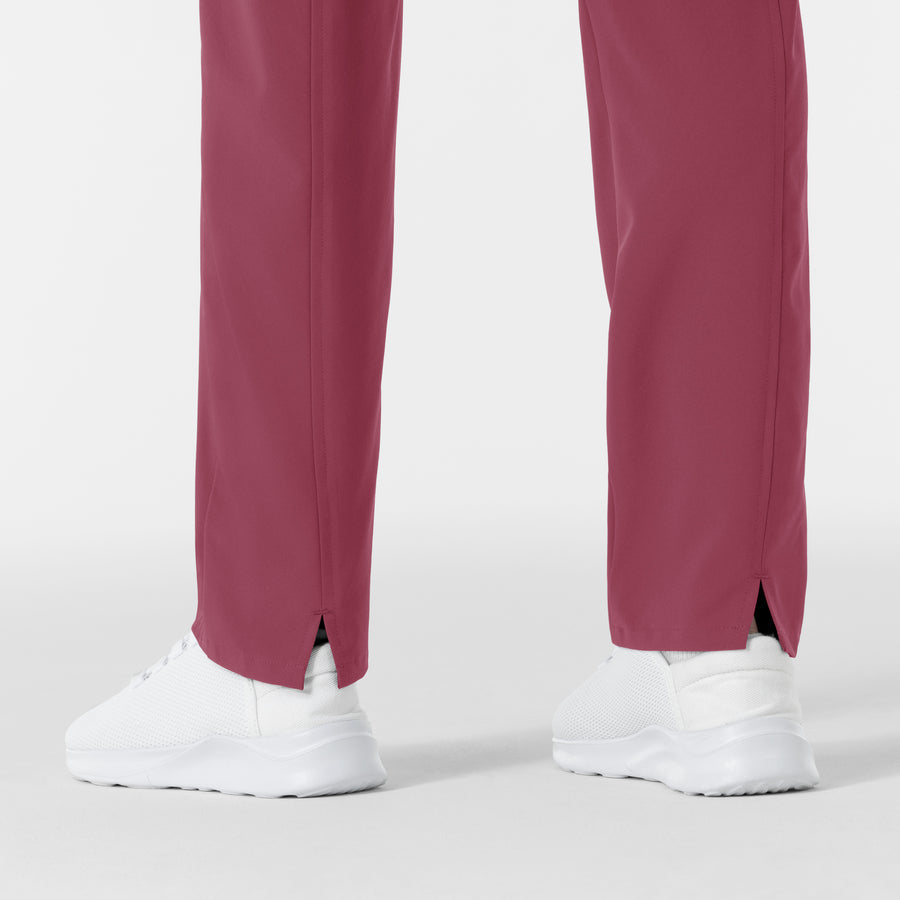 RENEW Women’s High Waist Tapered Scrub Pant Carnation side detail 1