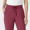 RENEW Women’s High Waist Tapered Scrub Pant Carnation hemline detail