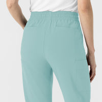 RENEW Women’s High Waist Tapered Scrub Pant Coastal Blue back detail