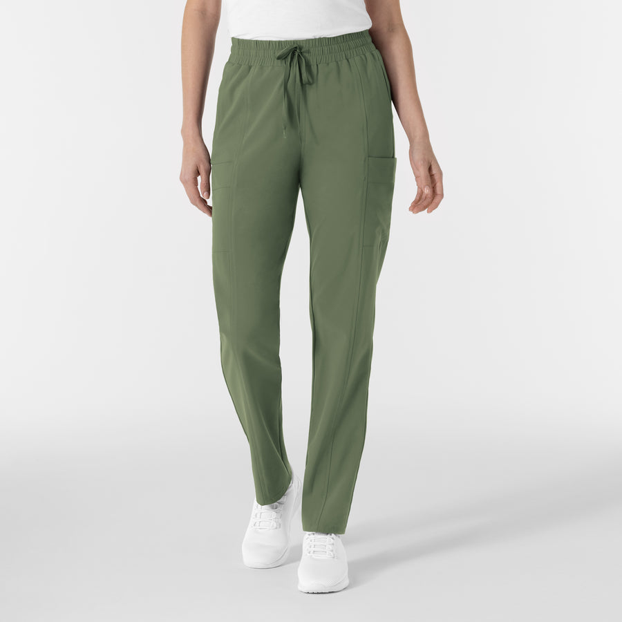 RENEW Women’s High Waist Tapered Scrub Pant - Olive