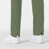 RENEW Women’s High Waist Tapered Scrub Pant Olive side detail 1