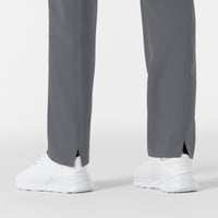 RENEW Women’s High Waist Tapered Scrub Pant Pewter side detail 1