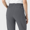RENEW Women’s High Waist Tapered Scrub Pant Pewter back detail