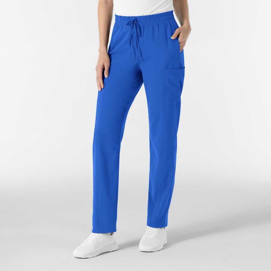 RENEW Women’s High Waist Tapered Scrub Pant Royal side view