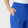 RENEW Women’s High Waist Tapered Scrub Pant Royal front detail