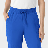 RENEW Women’s High Waist Tapered Scrub Pant Royal hemline detail
