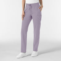 RENEW Women’s High Waist Tapered Scrub Pant Wisteria side view
