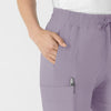 RENEW Women’s High Waist Tapered Scrub Pant Wisteria front detail