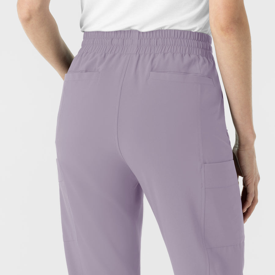 RENEW Women’s High Waist Tapered Scrub Pant Wisteria back detail
