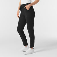 RENEW Knit Women's Track Scrub Pant Black side view