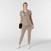 RENEW Knit Women's Track Scrub Pant Haze full scrub set