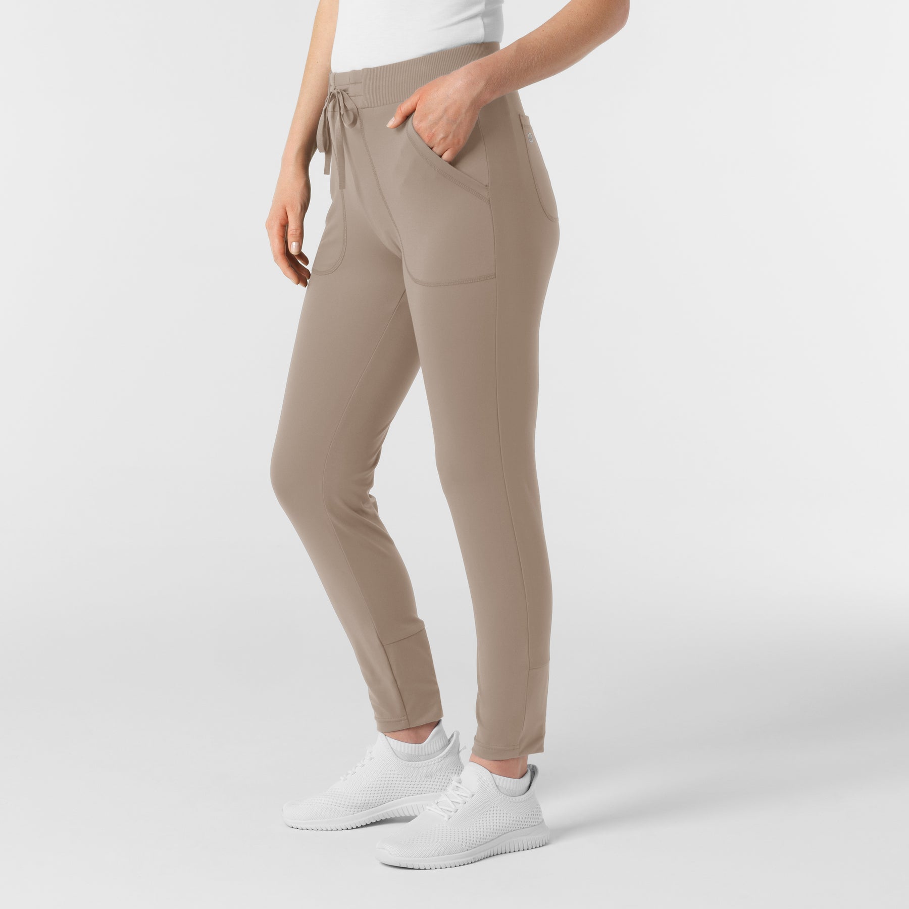 RENEW Knit Women's Track Scrub Pant Haze side view