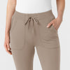 RENEW Knit Women's Track Scrub Pant Haze front detail