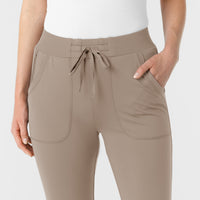 RENEW Knit Women's Track Scrub Pant Haze front detail