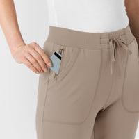 RENEW Knit Women's Track Scrub Pant Haze side detail 2