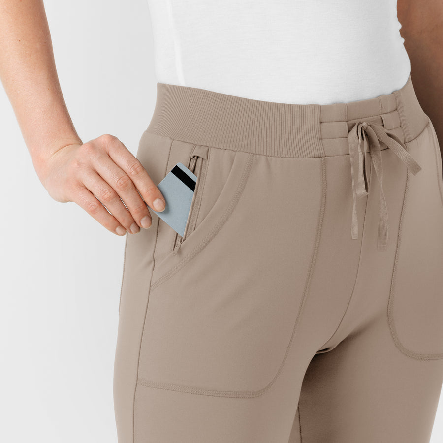 RENEW Knit Women's Track Scrub Pant Haze side detail 2
