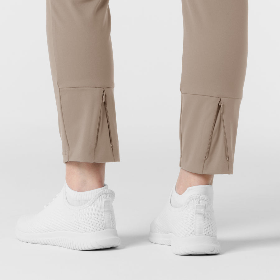 RENEW Knit Women's Track Scrub Pant Haze hemline detail