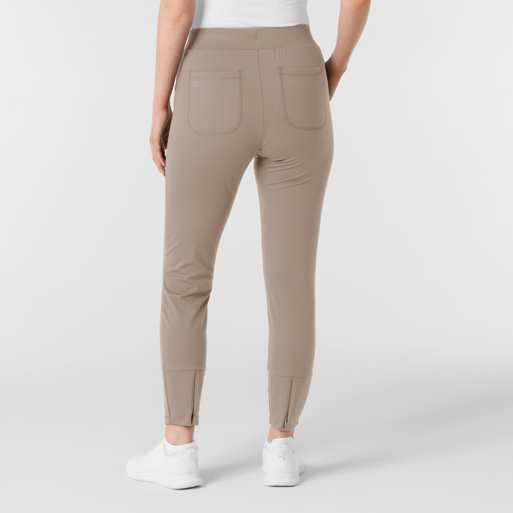 RENEW Knit Women's Track Scrub Pant Haze back view
