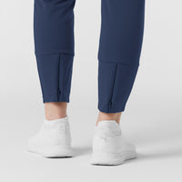 RENEW Knit Women's Track Scrub Pant Navy back detail