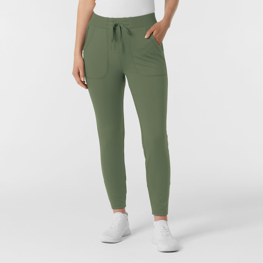 RENEW Knit Women's Track Scrub Pant Olive