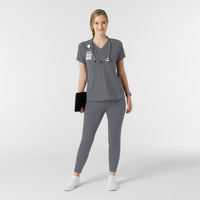 RENEW Knit Women's Track Scrub Pant Pewter full scrub set