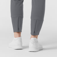 RENEW Knit Women's Track Scrub Pant Pewter back detail