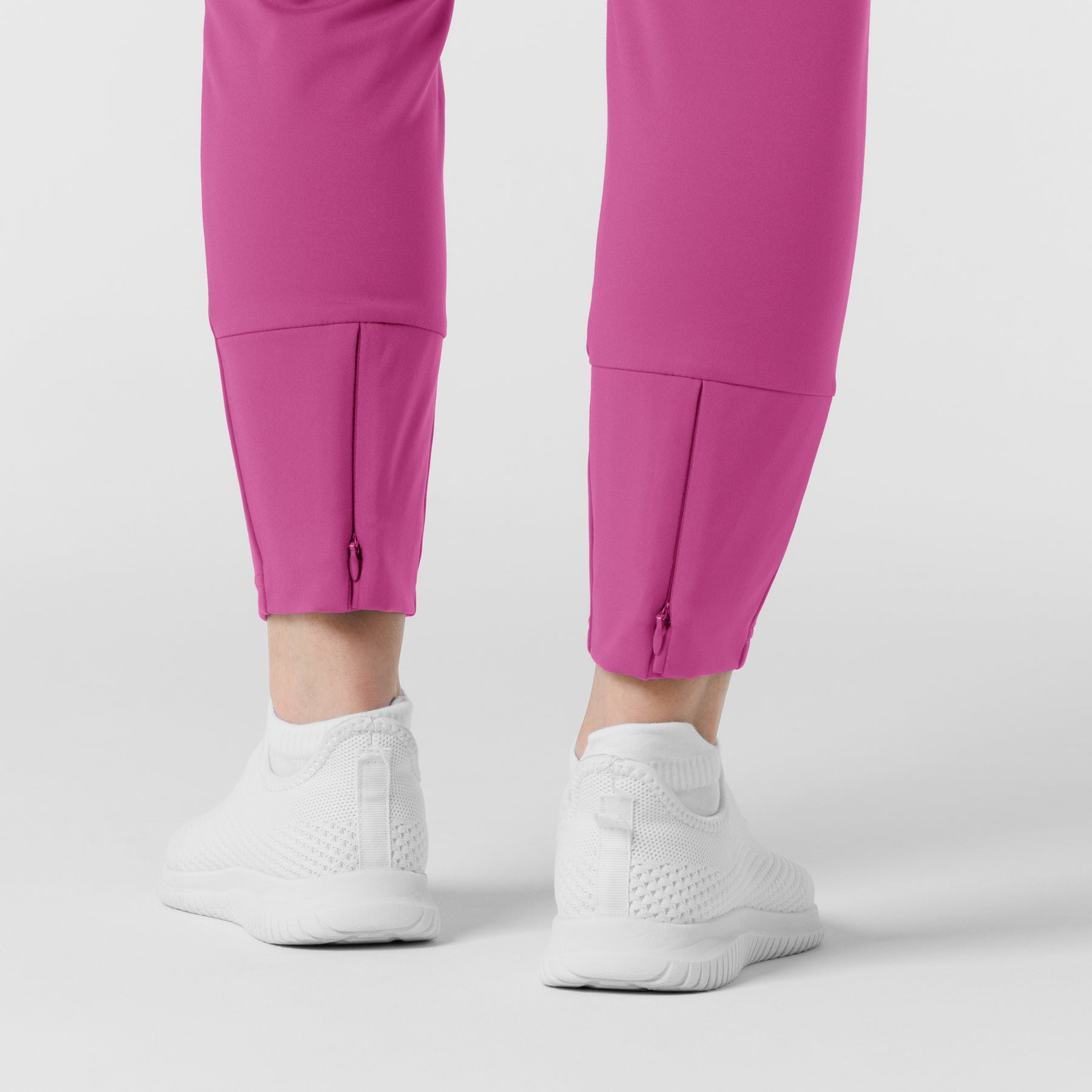 RENEW Knit Women's Track Scrub Pant Raspberry back detail