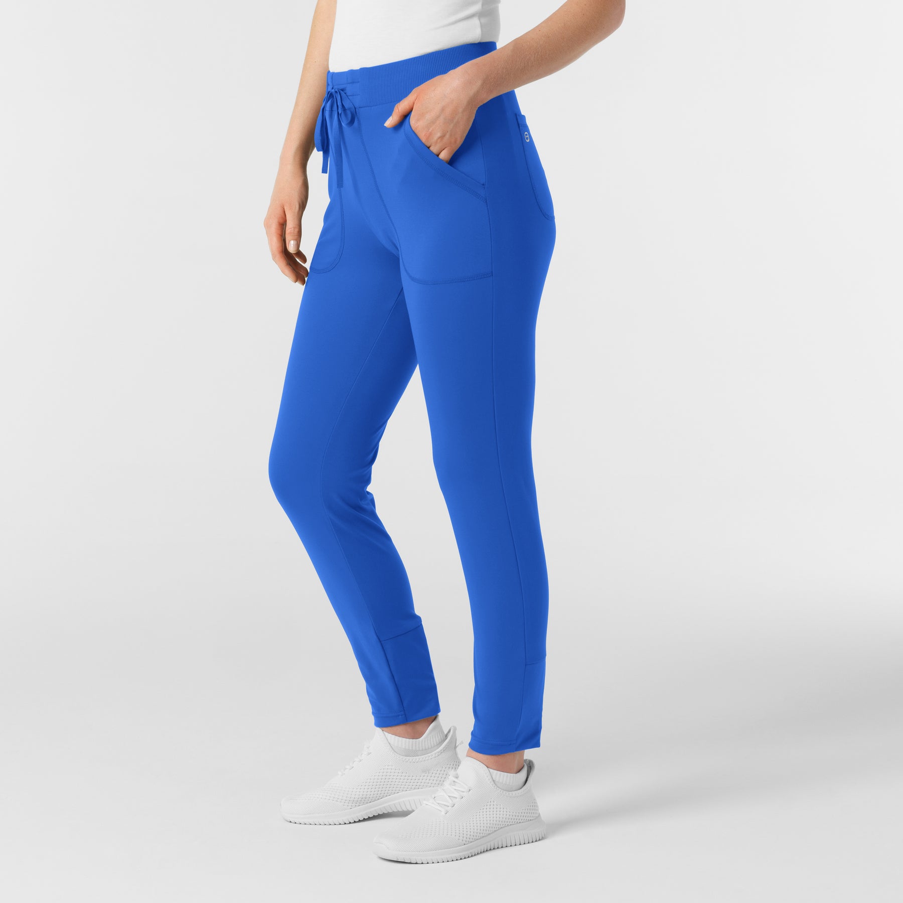RENEW Knit Women's Track Scrub Pant Royal side view