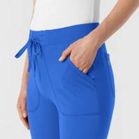 RENEW Knit Women's Track Scrub Pant Royal side detail 1