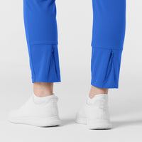 RENEW Knit Women's Track Scrub Pant Royal hemline detail