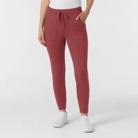 RENEW Knit Women's Track Scrub Pant Ruby