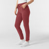 RENEW Knit Women's Track Scrub Pant Ruby side view