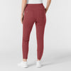 RENEW Knit Women's Track Scrub Pant Ruby back view