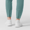 RENEW Knit Women's Track Scrub Pant Vintage Teal back detail