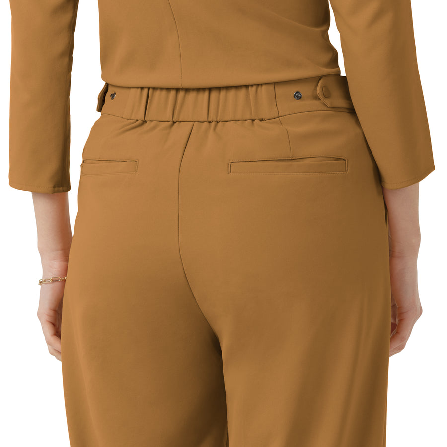 BLK Women's Pleated Wide Leg Scrub Trouser Auburn side detail 2